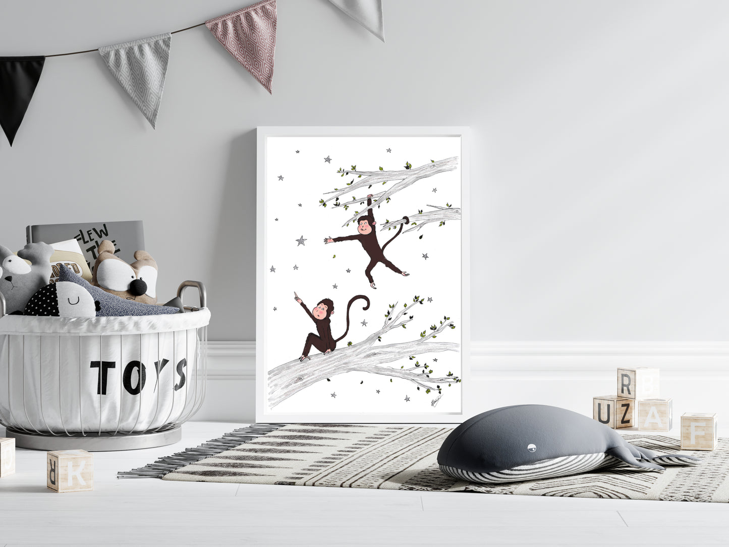 Sterrenjacht – Twee Aapjes die naar de Sterren Staren 🌟🐒